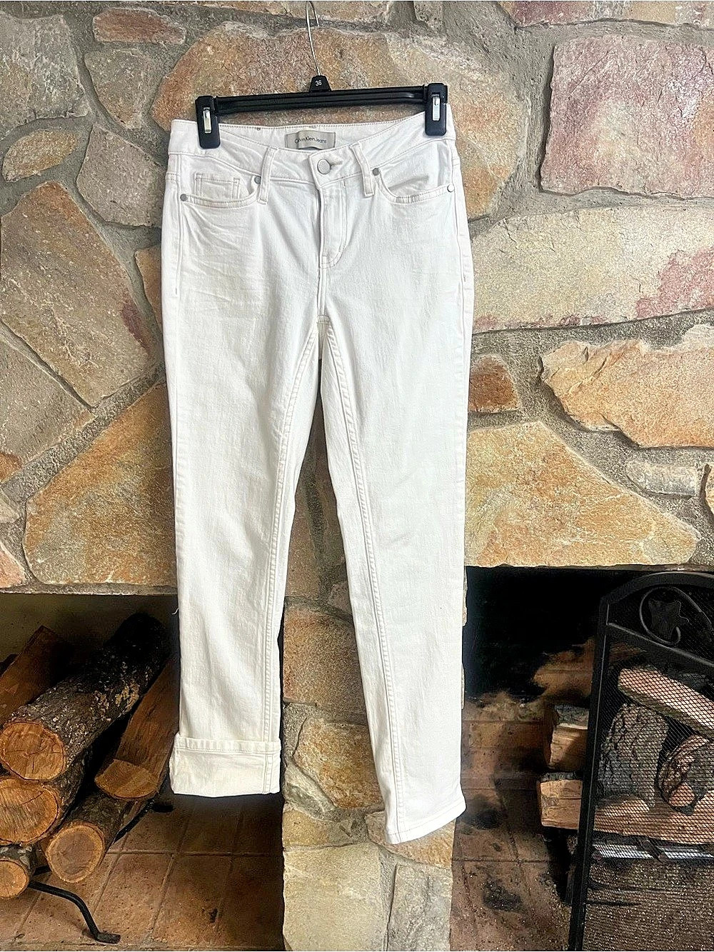 Calvin Klein Jeans Skinny Jeans in White Size 6 (30) Like New